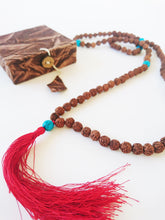 Load image into Gallery viewer, Rudraksha Mala with Turquoise