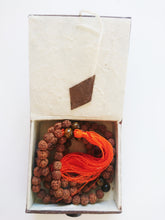 Load image into Gallery viewer, Rudraksha Mala with Tiger Eye